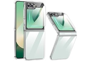 WEYNRBOX Z Flip 6 Hülle,Samsung Z Flip 6 5G Hülle Slim Transparent TPU Silikon Claer Case,Samsung Flip 6 Stoßfest Schutzhülle Anti-Scratch Handyhülle Mit Schutzfolie für Samsung Galaxy Z Flip -Transparent