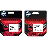 HP F6V25AE + F6V24AE 652 Siyah + Renkli Kartuş Seti