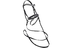 PFIFF Hobby Horsing 103111 - Briglia da Gioco Senza morso per Hobby, Cavallo da Gioco, Colore: Nero