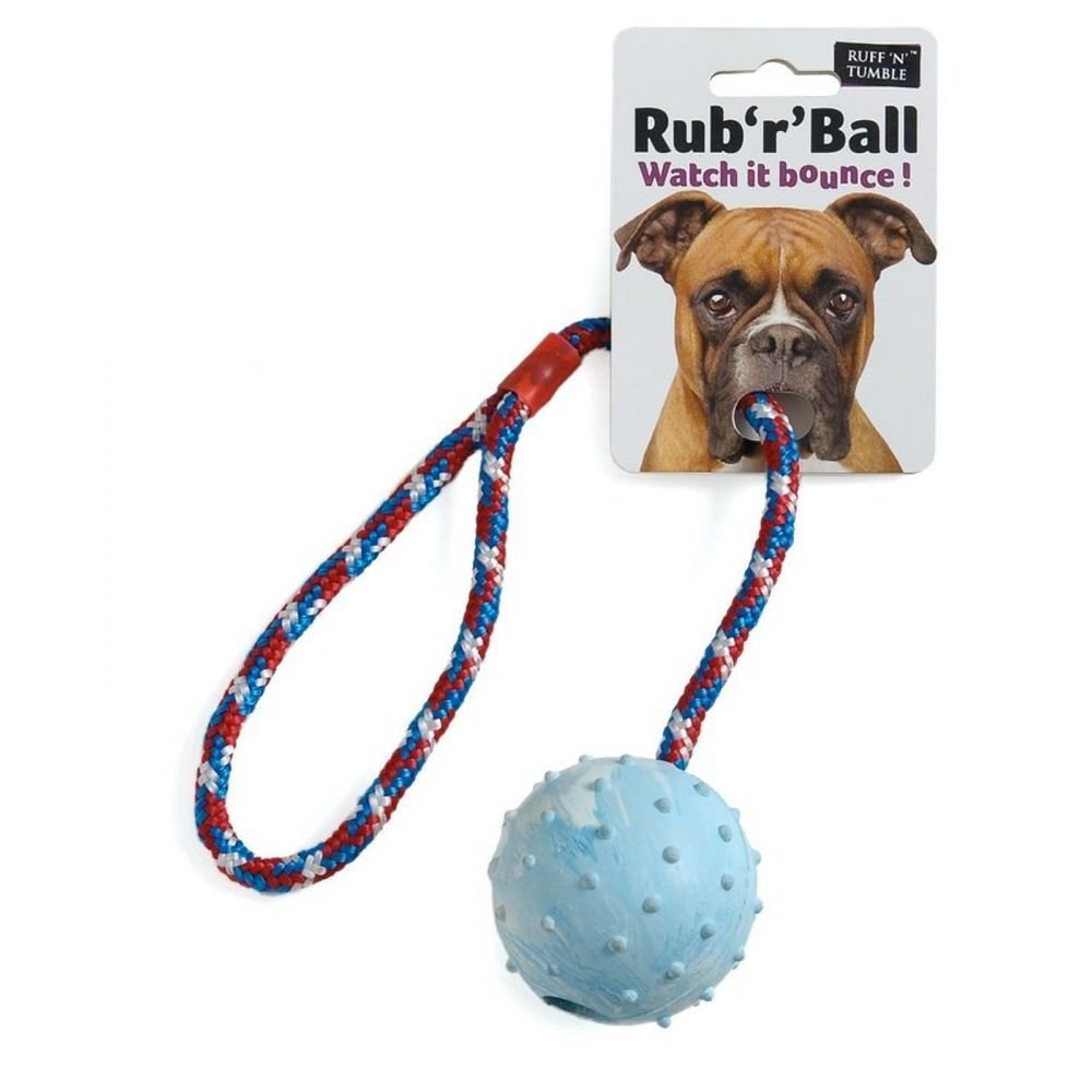Sharples Rubber Ball Rope Tug Toy