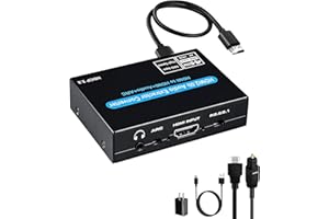OZVAVZK Estrattore Audio HDMI,HDMI ARC Extractor e HDMI a HDMI SPDIF Toslink L/R con 3.5mm Stereo Audio Convertitore Supporto 4K@60Hz HDCP 2.2 per HDTV Amplificatore (1)