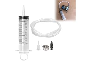 TMRBBESTY 100ml Siringa di Plastica con Tubo,Kit di Spurgo del Freno a Disco per Moto,Kit di Spurgo Dell'olio del Freno a Siringa,Kit di Spurgo Idraulico per Moto,Per moto,Veicoli elettrici,Cambio olio,Scarico