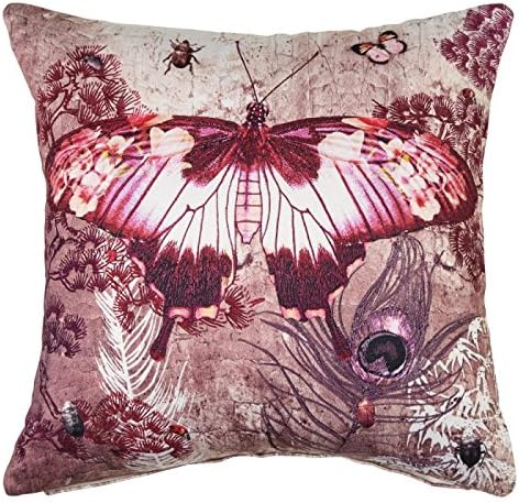Arthouse Kyasha Butterflies Embroided Cushion/Pillow 004764