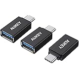 AUKEY Adattatore USB C a USB 3.0 [OTG - 3 Pezzi] Adattatore Tipo C a USB A, Adattatore Ricarica Veloce e Trasmissione Dati, p