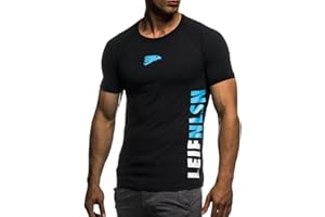 T-shirt fitness pour homme Leif Nelson Gym LN06279 t-shirt d’entraînement