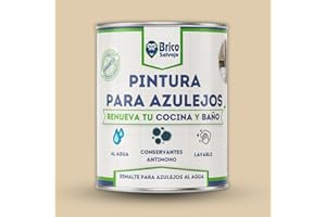 BRICOSALVAJE Pintura para Azulejos Cocina y Baño al Agua SATINADO | Sin Imprimación | Lavable | Gran dureza (Moreno, 750 ML)