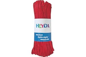 HEYDA Baier & Schneider, Strisce di rafia naturale, Rosso, 30 m, 50 g
