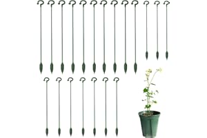 MUYAPAY Tuteur Plante,20 Pièce Bâtons de Support de Plantes,17cm/27cm Réutilisable Tuteur Plante Interieur,Fixation de Croissance des Plantes, pour Plantes Convient aux Roses Pivoines Lys Vignes