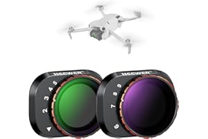 NEEWER Zmienny zestaw filtrów ND kompatybilny z DJI Mini 4 Pro, ND2-32 (1-5 przystanków) + ND64-512 (6-9 przystanków) wielowarstwowe szkło optyczne HD, akcesoria do obiektywu, fotografia, nagrywanie