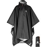 Anyoo Lightweight Waterproof Reusable Breathable Poncho with Hood Ideal for Outdoors One Size