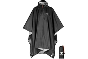 ANYOO Waterproof Rain Poncho Lightweight Reusable Hiking Rain Coat Jacket with Hood for Outdoor Activities,One Size