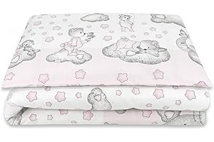 BABYSAFE Baby Safe Copripiumino Lettino Neonato 120 x 90 cm copripiumino culla 100% cotone biologico Certificato OEKO-TEX lenzuola letto singolo bambino set biancheria da letto