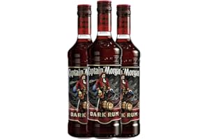 DISTRIBUIDOR Ron Captain Morgan Dark Botella Misil 1 L (Caja de 3 Botella Misil de 1 L)