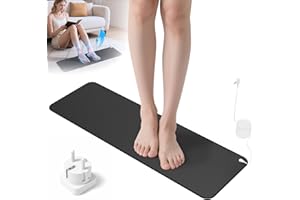 Kidken Erdungsmatte, Premium Carbon-infundiertes Vegan-Leder, zur Angstlinderung und Energieerhöhung mit rutschfester Unterlage und EU-Erdungskabel (30 * 100cm)