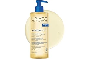 Uriage Xemose C8+ Anti-itch Shower Oil 500ml – Face & Body Wash - Very Dry Skin Prone to Atopy – Soothes from 1st application - 8 Biomimetic Ceramides & Shea Butter - Fragrance-Free
