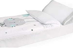 Pekebaby, 10069152 102 - Set de Sabanas para Cuna, Turquesa, Minicuna (50 x 80 cm)