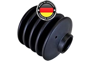 ‎WS · SYSTEM WS · SYSTEM 1x Universal Faltenbalg aus Gummi – 1 Stk flexible & dehnbare Achsmanschette MADE IN GERMANY aus hochwertigem PVC – Schelle in Größe: L 70-35 mm Ø 20mm / 30mm