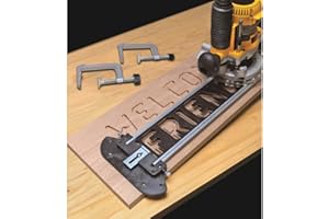 Milescraft 1212 SignPRO Sign Making Kit for Routers- 2.5 in. & 1.5 in. Horizontal Letters (166 templates), 1.5 in. & 2.5 in. Vertical Numbers (80 templates) - 3/8 in. Router Bit Included- Complete Kit