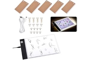 Cikonielf Hand Drawing LED Board, Ultra-Thin A6 Children USB Flip Book Kit Set Brightness Adjustable Painting Art Supplies Drawing Board (USB)