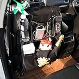 Auto Rückenlehnenschutz und Kinder Rücksitzschoner, Auto Rücksitz Organizer, Wasserdicht Autositztasche Sitzabdeckung (1 Stück) - 4