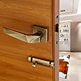 LAPO Deluxe Door Locks For Bathroom Door Lock, Balcony Store Room Keyless Pull Handle Set With Brass Baby Latch For Home, Office, Hotel | Antique Finish | 3 Years Warranty Ro - 126