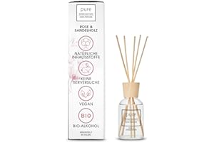 ‎PURE ROOM EDITION PURE ROOM EDITION 100 ml Room Fragrance Rose & Sandalwood: Natural Ingredients, Vegan & Cruelty Free, Organic Alcohol, Diffuser with Sticks, Made in Italy
