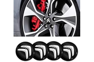 LOPLP Autocollant de Couverture de Centre de Roue de Voiture enjoliveurs de moyeu enjoliveurs Badge emblème Couvre Autocollants pour Citroen C1 3 6 BX CX GT C4 Cactus,56 mm, 4 pièces