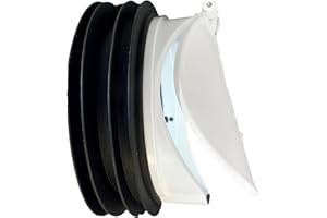 Uzman-Versand 1 valvola di protezione in plastica per ratti DN 90-100/110 mm, 12.5 x 12.5 x 6.8 cm, adattatore, valvola per ratti, valvola di ritegno, non ritorno
