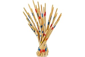 Storm&Lighthouse 41 Stück Mikado Spiel Pick Up Stäbchen Spiel mit Reisetasche Retro Klassiker Tischspiele für Kinder Holzspiele Für Erwachsene