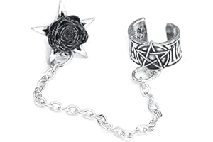 Alchemy Gothic Rosa Nocta Earcuff Frauen Ohrklemme silberfarben Undefiniert Gothic, Rockwear