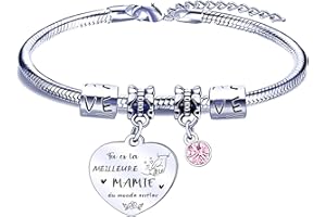 FGHJK Cadeau Fete des Grand mere Bracelet Mamie Cadeaux pour Grand meres Fete des Mamie Fete des Grands meres Bracelet Grand mere Cadeau Anniversaire Mamie Idee Cadeau pour Grand mere Mamie