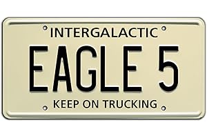 CELEBRITY MACHINES Spaceballs | EAGLE 5 | Metal Stamped License Plate