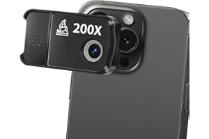 Lgowithu Handy Mikroskop, 200x USB Mikroskopen mit LED, Mini-Mikroskop für Smartphone Kamera, HD Digital Mikroskope mit CPL für Explore Micworld Digitales, Kompatibel mit iPhone und Android-Handy