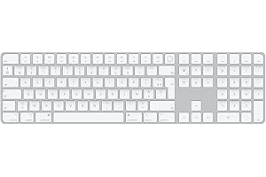 Apple Magic Keyboard avec Touch ID et pavé numérique : Bluetooth, Rechargeable. Compatible avec Les Ordinateurs Mac dotés d’Une Puce Apple ; Français, Touches Blanches