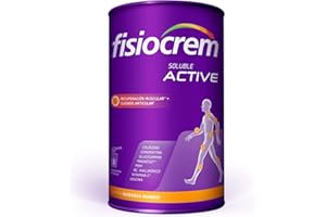 Fisiocrem Active Articulaciones y Músculos | Colágeno y magnesio | Vitamina C | Condroitina y Glucosamina | Mejora la flexibilidad | Acido Hialurónico | Sabor naranja | En polvo | 480g