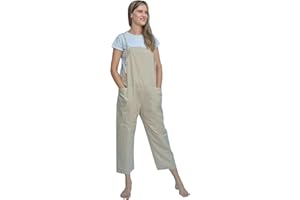 JUNKIRI Salopette Elegante Bohemien in Cotone, Realizzata a Mano in Nepal, Tuta Larga a Gamba Ampia, Jumpsuit, taglia unica