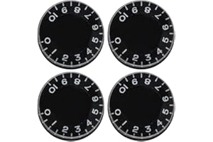 ROSENICE pomos de guitarra 4 piezas perillas de control de velocidad Mandos de tono de volumen de repuesto para reemplazo guitarra eléctrica ( )