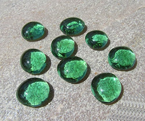 Seedeco® Glasnuggets Glassteine 30 Stück ca.17-22mm Grün "Top Qualität"