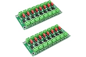 Hailege 2 pcs PC817 Modulo di isolamento dell'accoppiatore ottico a 8 canali isolato fotoelettrico da 3,6-30 V (2/4/8 canali opzionale)