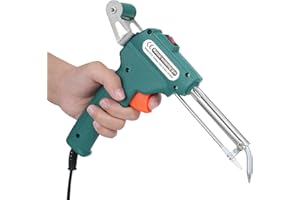 Mulcort Soldering Iron 220V 60W, External Heating Hand Soldering Gun, Manual Soldering Automatic Feeding Soldering Iron, Electric Temperature Control Tool, Adjustable Soldering Tool kit Fast Heating