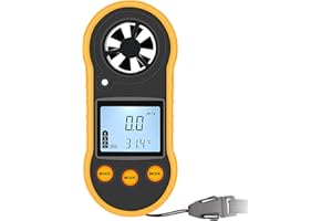 RZ818 Anémomètre Détecteur de Vent Jauge RZ818 Anémomètre portatif Compteur de Vitesse du Vent Thermomètre Détecteur de Vent Jauge Débitmètre d'air