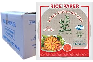BAMBOO TREE Round Vietnamese Rice paper 22cm 340g Summer Roll Goi Cuon Banh Trang Fresh Spring Roll Pack of 1
