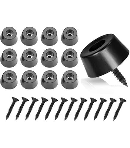 120/8 Pezzi Piedini In Gomma Nera Cuscinetti Tavolo Sedia