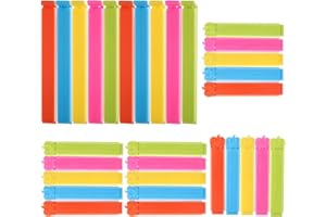 HEMIKS 30 Stück Verschlussclips, 7/11 cm Bunt Clips Für Tüten Verschlussklammern Küche Dichtungsclip Beutelclips, Wiederverwendbar Tütenclips für Verpackung Süßigkeiten Snacks