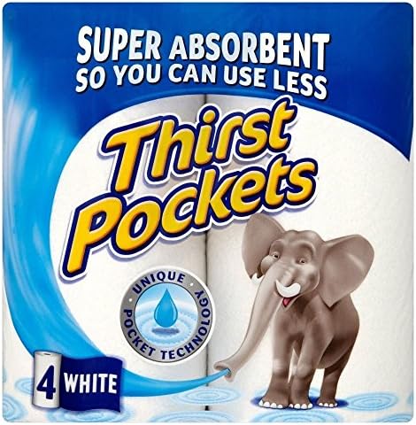 Thirst Pockets Kitchen Towels - 50 Sheets per Roll (4)
