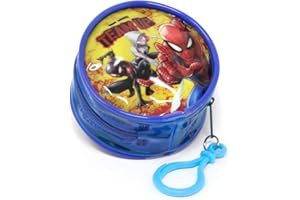 CHARACTEROUTLET Spiderman Childrens Character Round Zipped Coin Purse with Key Clip Licensed