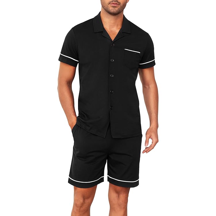 Litherday Pyjama voor heren, katoen, korte Litherday Pyjama voor heren, katoen, korte