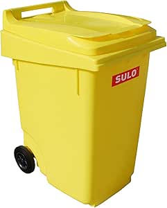 Poubelle Sur Roulettes Denox 110 L 58 X 41 X 89 Cm Jaune