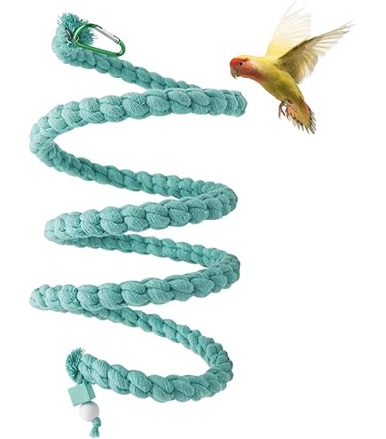 Gioco Per Uccelli Croci - Spirale In Corda Con Campana - Posatoio Divertente - Foto 10