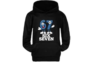 GENERIC 67 Christmas Jumper Kids Hoodies 6 7 Meme Shirt Number Six Seven Comfortable Soft Fabric Fashion Print Long Sleeve Pullover Sweatshirt Hoodies For Teen Boys Hoodie Girls His and Hers Holiday